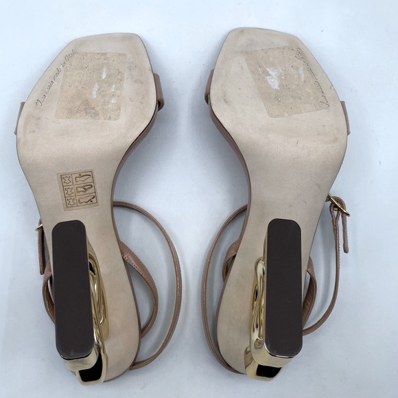 Dolce & Gabbana Beige and Gold Strappy Heels - Picture 10 of 12